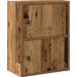 vidaXL Boekenkast 40x24x52 cm bewerkt hout oud houtkleurig