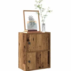 vidaXL Boekenkast 40x24x52 cm bewerkt hout oud houtkleurig