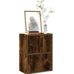 vidaXL Boekenkast 40x24x52 cm bewerkt hout gerookt eikenkleurig