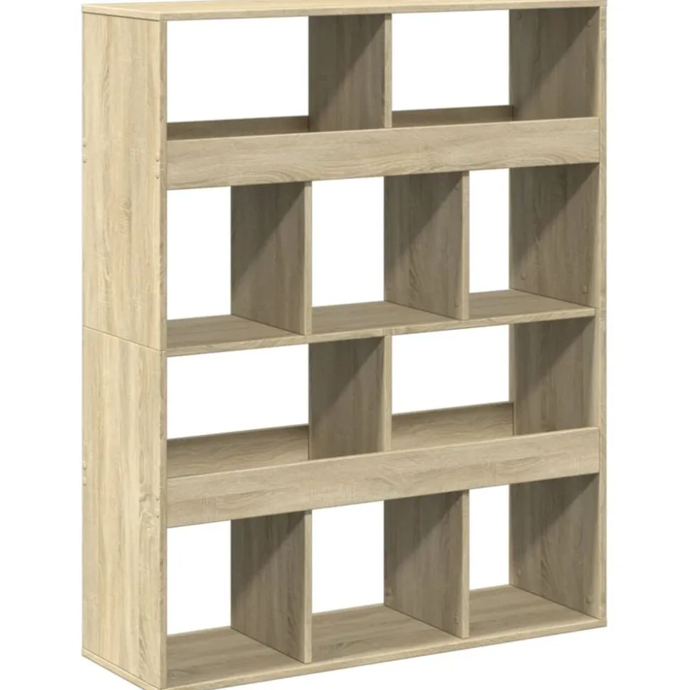 vidaXL Boekenkast 100x33x125,5 cm bewerkt hout sonoma eikenkleurig