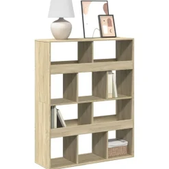 vidaXL Boekenkast 100x33x125,5 cm bewerkt hout sonoma eikenkleurig