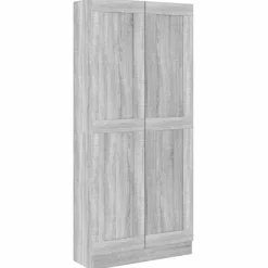 vidaXL Boekenkast 82,5x30,5x185,5 cm bewerkt hout grijs sonoma eiken