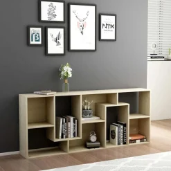 vidaXL Boekenkast 67x24x161 cm bewerkt hout sonoma eikenkleurig