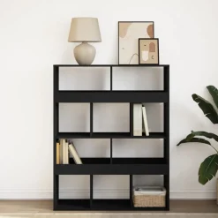vidaXL Boekenkast 100x33x125,5 cm bewerkt hout zwart