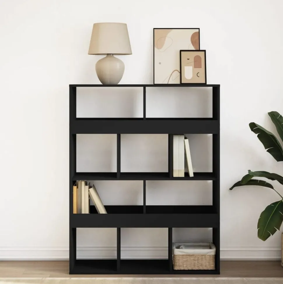 vidaXL Boekenkast 100x33x125,5 cm bewerkt hout zwart
