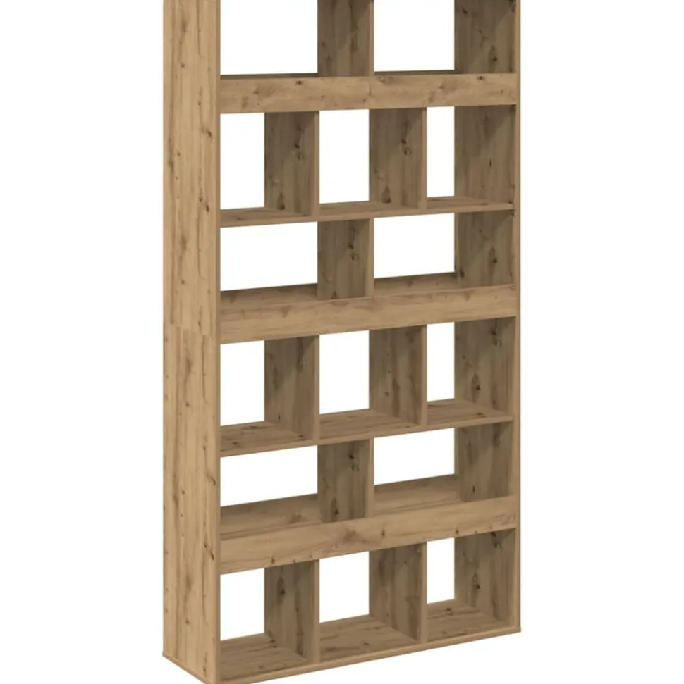 vidaXL Boekenkast 100x33x187,5 cm bewerkt hout artisanaal eikenkleurig
