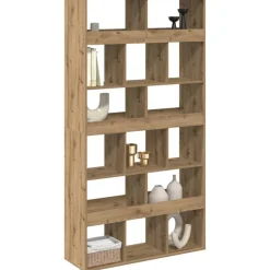 vidaXL Boekenkast 100x33x187,5 cm bewerkt hout artisanaal eikenkleurig
