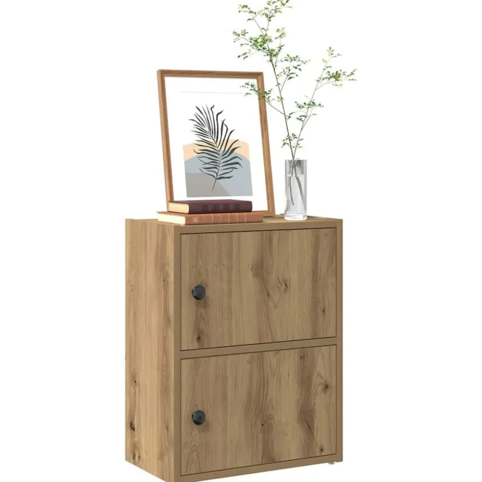 vidaXL Boekenkast 40x24x52 cm bewerkt hout artisanaal eikenkleurig