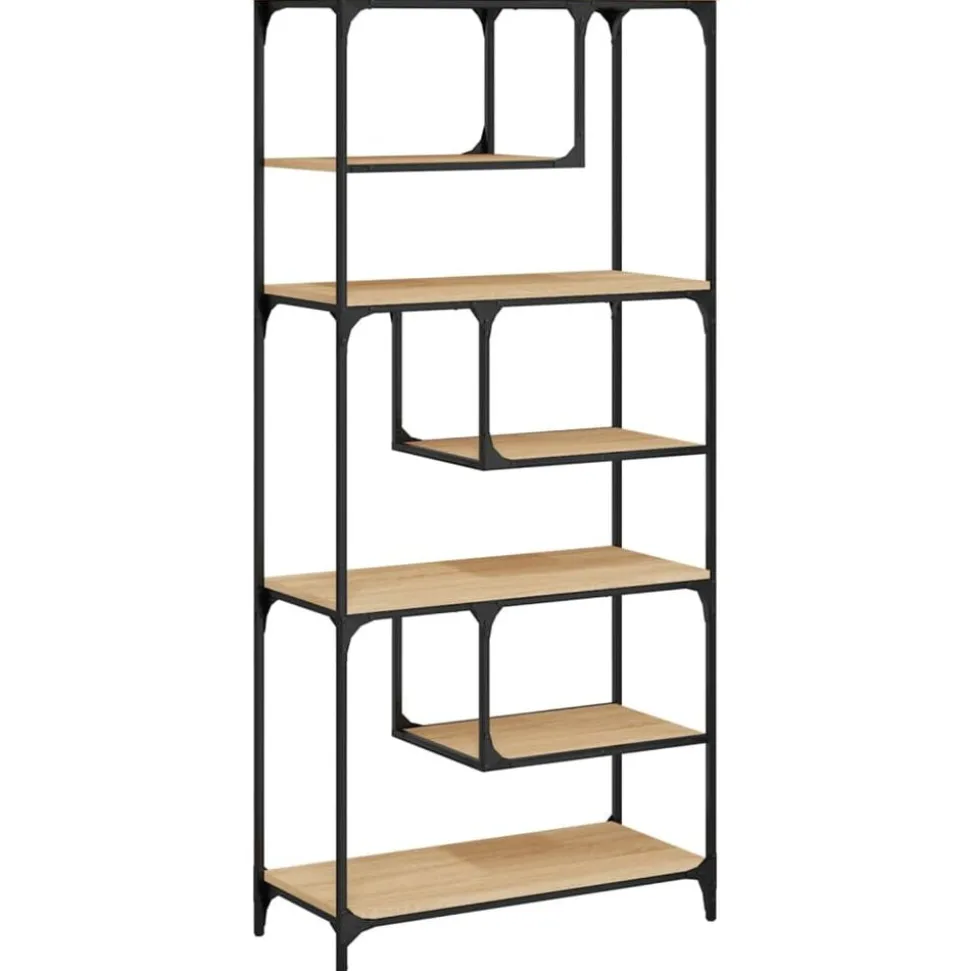 vidaXL Boekenkast 81x36x176 cm bewerkt hout sonoma eikenkleurig