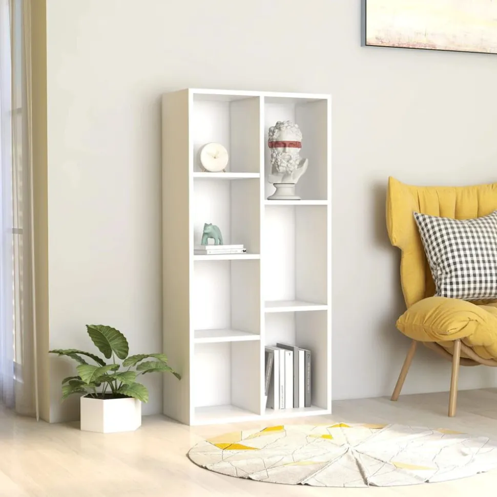 vidaXL Boekenkast 50x25x106 cm bewerkt hout wit