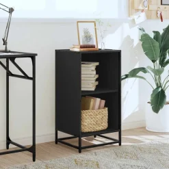 vidaXL Boekenkast 40x35x76 cm bewerkt hout zwart