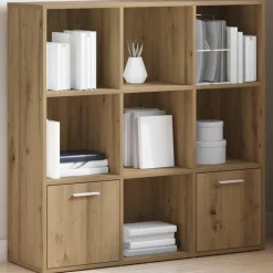vidaXL Boekenkast 98x29x97,5 cm bewerkt hout artisanaal eikenkleur
