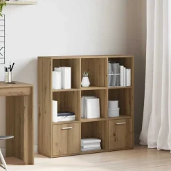 vidaXL Boekenkast 98x29x97,5 cm bewerkt hout artisanaal eikenkleur