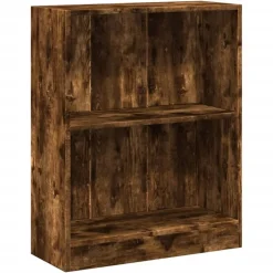 vidaXL Boekenkast 60x24x76 cm bewerkt hout gerookt eikenkleurig