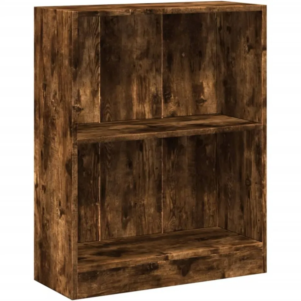 vidaXL Boekenkast 60x24x76 cm bewerkt hout gerookt eikenkleurig