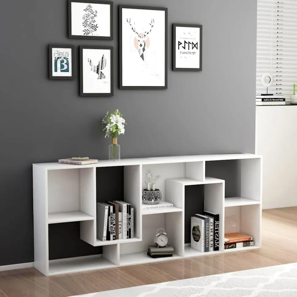 vidaXL Boekenkast 67x24x161 cm bewerkt hout wit