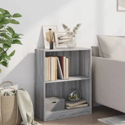 vidaXL Boekenkast 60x24x76 cm bewerkt hout grijs sonoma eikenkleurig