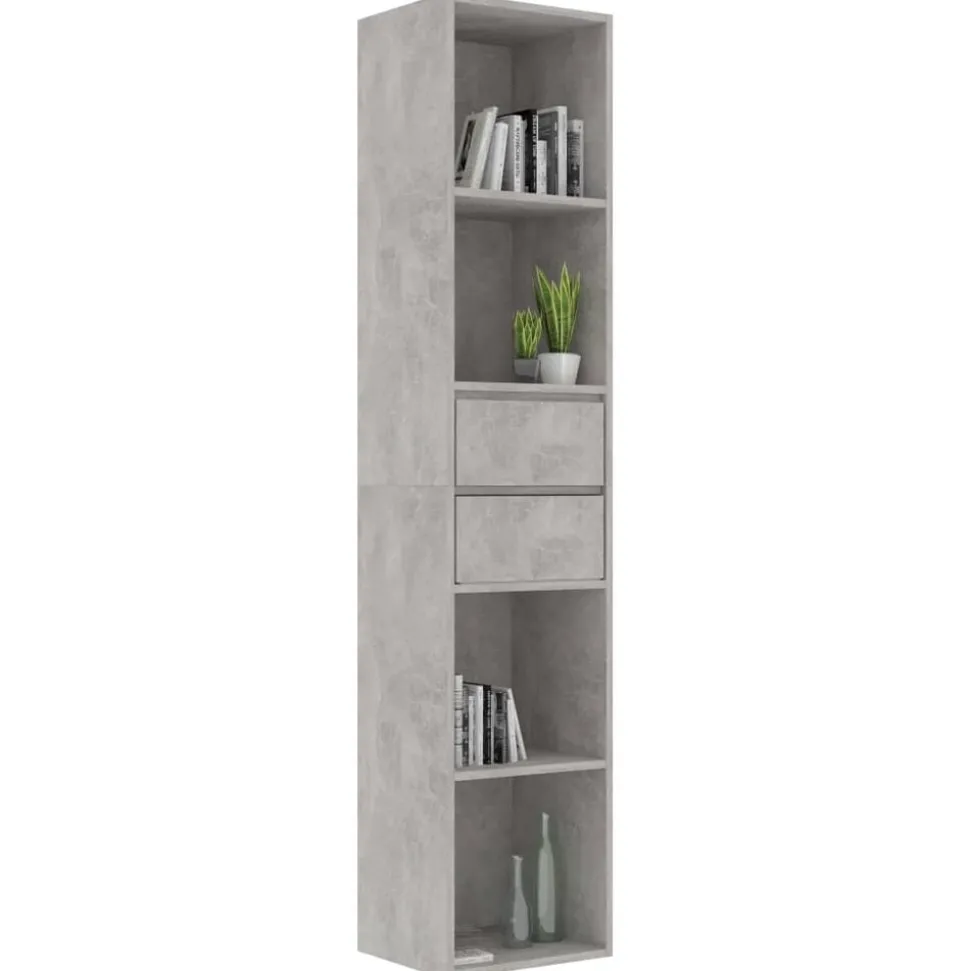 vidaXL Boekenkast 36x30x171 cm bewerkt hout betongrijs