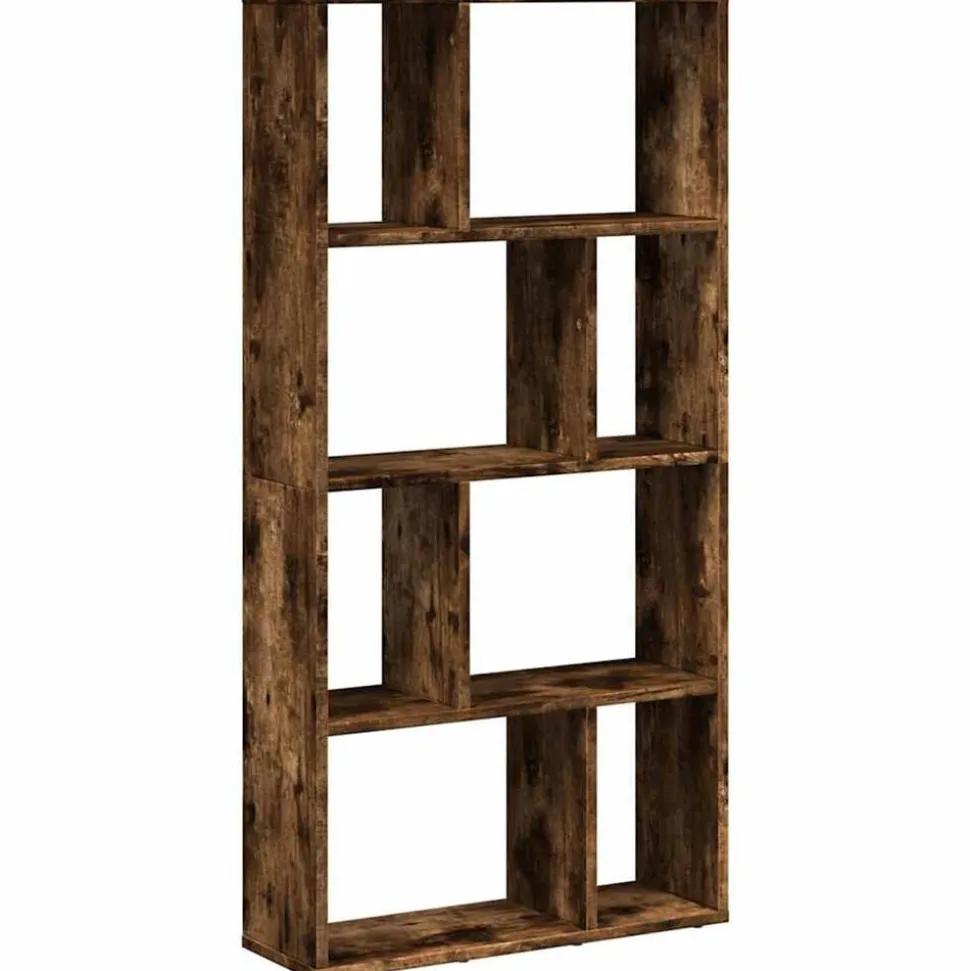 vidaXL Boekenkast 60x20x120,5 cm bewerkt hout gerookt eikenkleurig