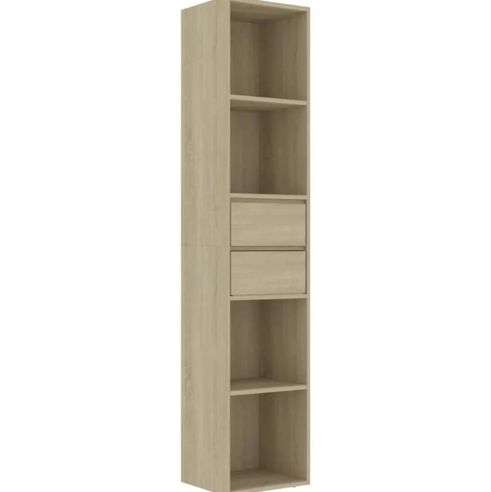 vidaXL Boekenkast 36x30x171 cm bewerkt hout sonoma eikenkleurig