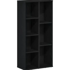 vidaXL Boekenkast 50x25x104 cm bewerkt hout zwart eikenkleurig