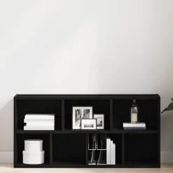 vidaXL Boekenkast 50x25x104 cm bewerkt hout zwart eikenkleurig