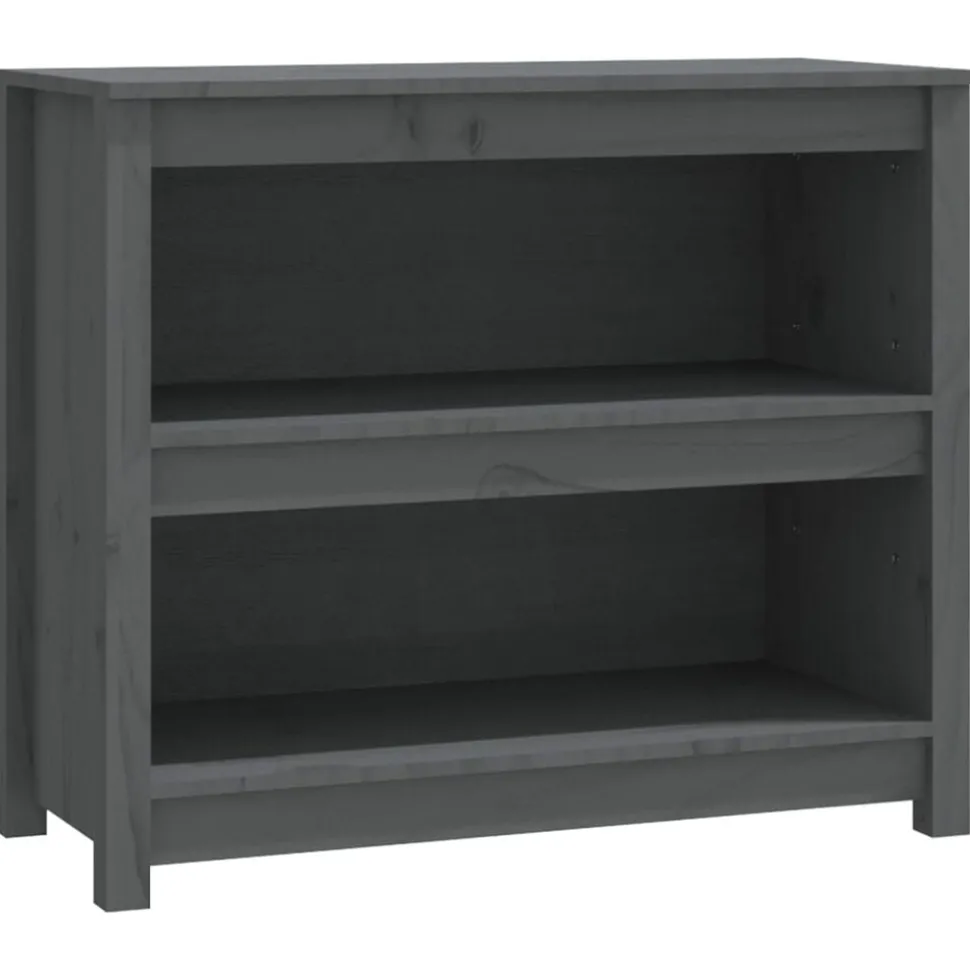 vidaXL Boekenkast 80x35x68 cm massief grenenhout grijs