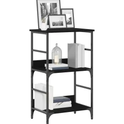 vidaXL Boekenkast Zwart Eiken 50 x 33 x 82 cm Bewerkt hout