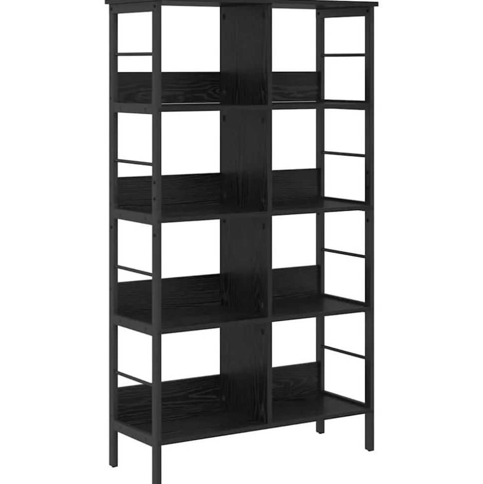 vidaXL Boekenkast Zwart Eiken 82 x 32 x 144,5 cm Bewerkt hout