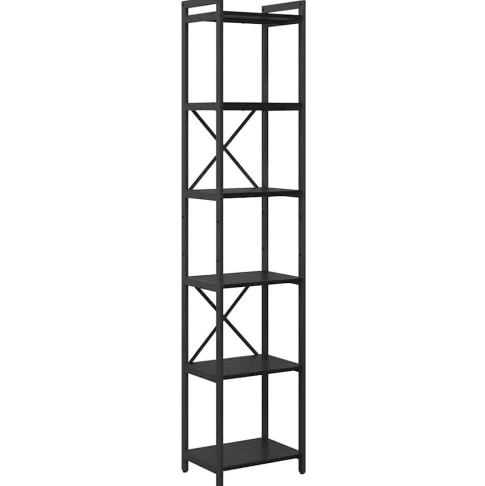 vidaXL Boekenkast Zwart Eiken 40 x 30 x 189,5 cm Bewerkt hout