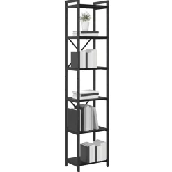 vidaXL Boekenkast Zwart Eiken 40 x 30 x 189,5 cm Bewerkt hout