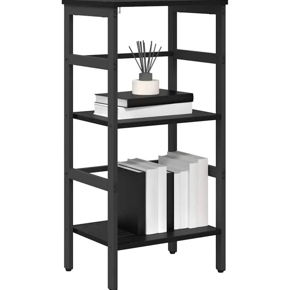 vidaXL Boekenkast Zwart Eiken 40 x 29,5 x 81 cm Bewerkt hout