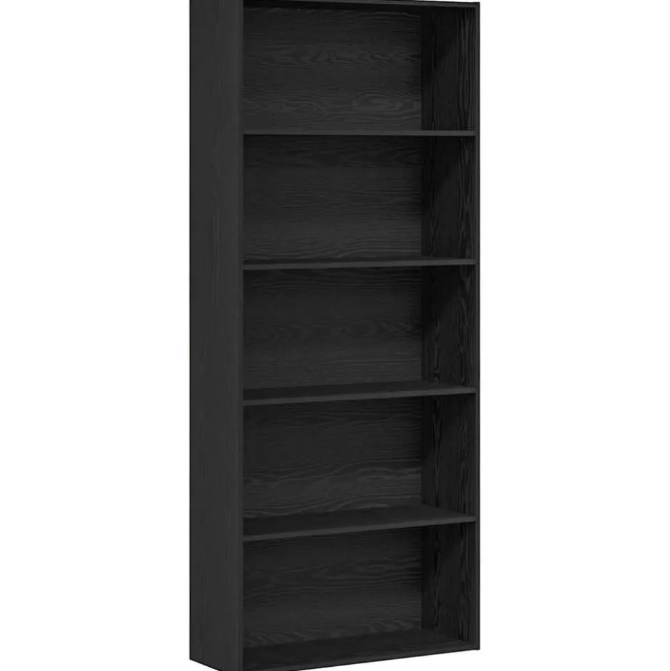 vidaXL Boekenkast Zwart Eiken 80x30x189 cm Engineered Wood