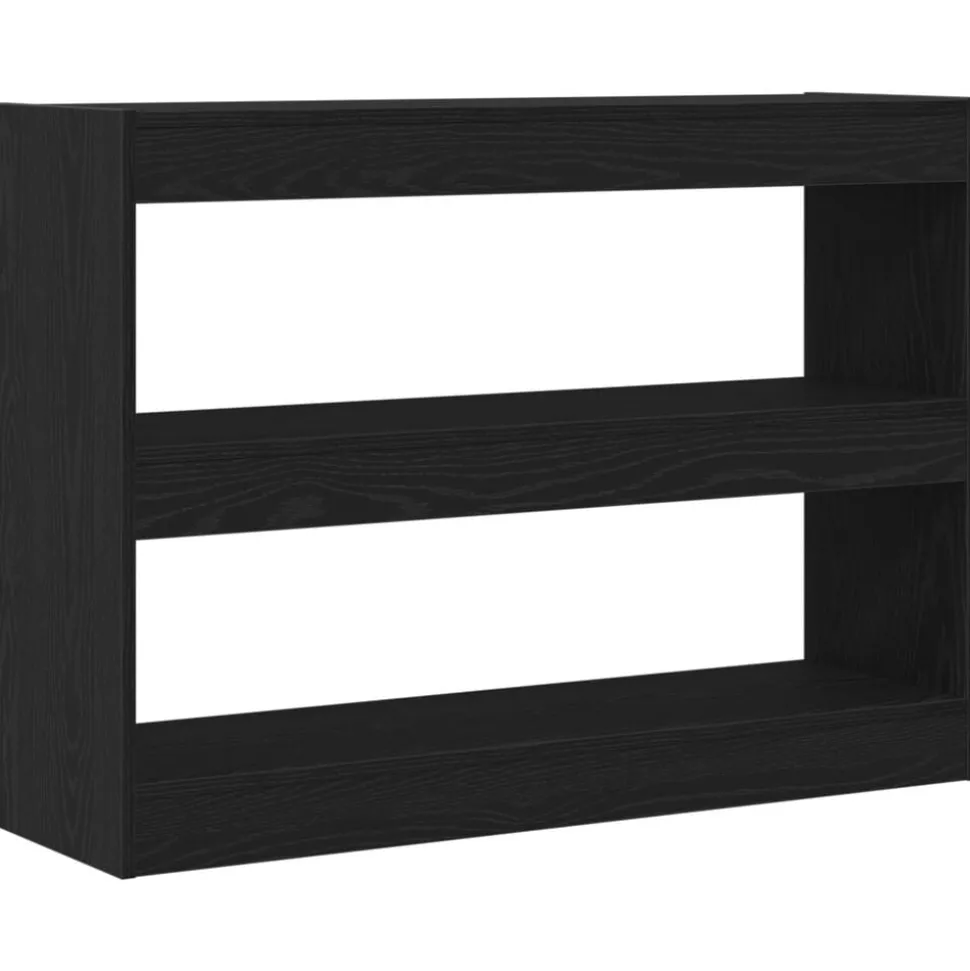 vidaXL Boekenkast Zwart Eiken 100 x 30 x 72 cm Bewerkt hout