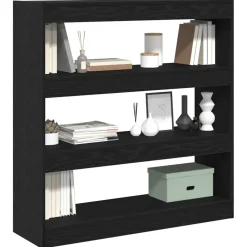 vidaXL Boekenkast Zwart Eiken 100 x 30 x 103 cm Bewerkt hout