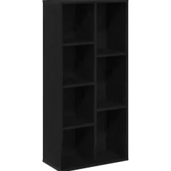 vidaXL Boekenkast Zwart Eiken 50 x 25 x 102 cm