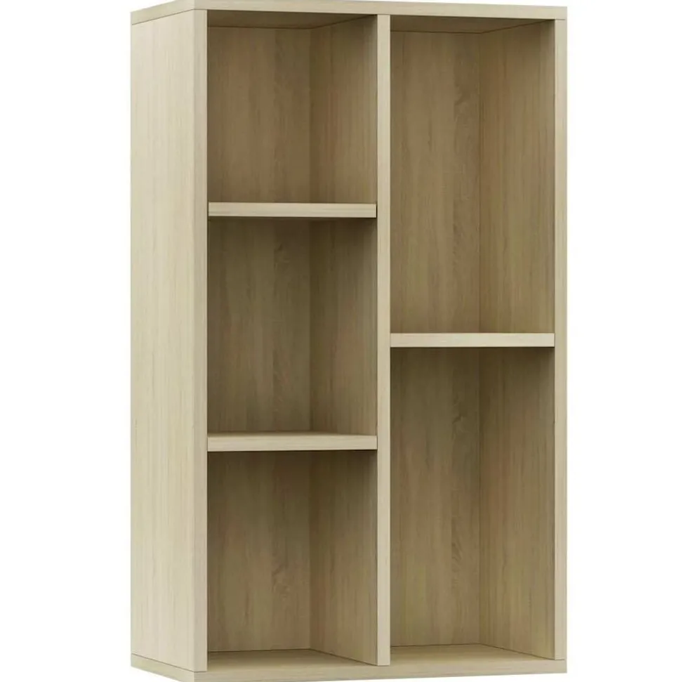 vidaXL Boekenkast/dressoir 50x25x80 cm bewerkt hout sonoma eikenkleur