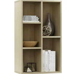 vidaXL Boekenkast/dressoir 50x25x80 cm bewerkt hout sonoma eikenkleur