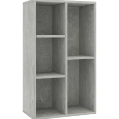 vidaXL Boekenkast/dressoir 50x25x80 cm bewerkt hout betongrijs