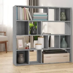 vidaXL Boekenkast/kamerscherm 105x24x102 cm grijs sonoma eikenkleurig