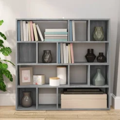 vidaXL Boekenkast/kamerscherm 105x24x102 cm grijs sonoma eikenkleurig