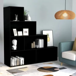 vidaXL Boekenkast/kamerscherm 155x24x160 cm bewerkt hout zwart