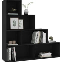 vidaXL Boekenkast/kamerscherm 155x24x160 cm bewerkt hout zwart