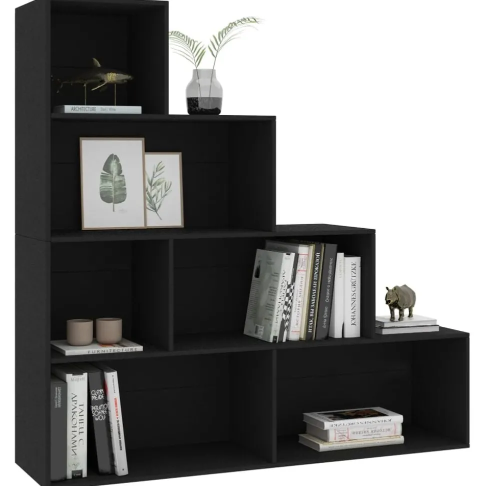 vidaXL Boekenkast/kamerscherm 155x24x160 cm bewerkt hout zwart
