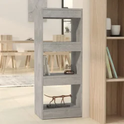 vidaXL Boekenkast/kamerscherm 40x30x103 cm bewerkt hout betongrijs