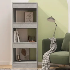 vidaXL Boekenkast/kamerscherm 40x30x103 cm bewerkt hout betongrijs