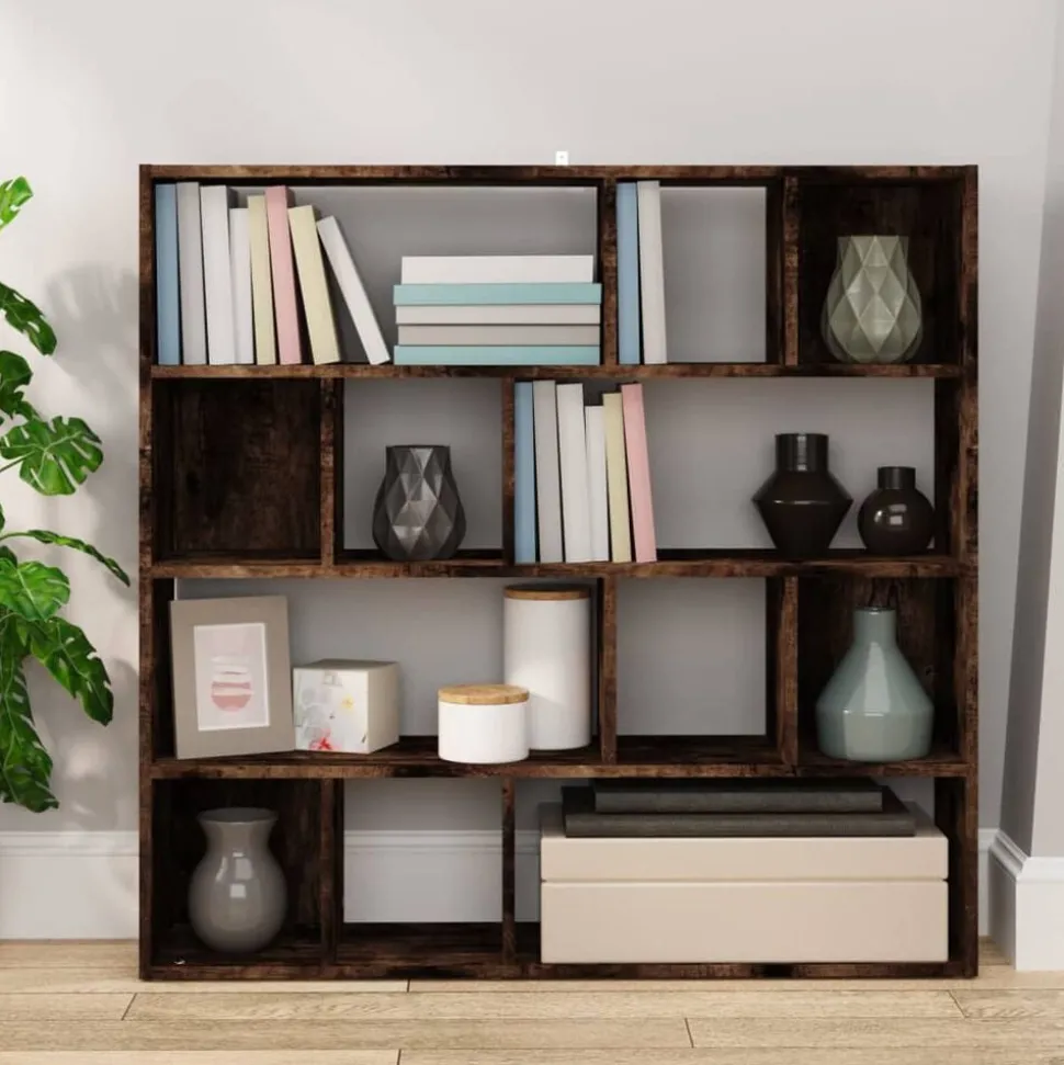 vidaXL Boekenkast/kamerscherm 105x24x102 cm gerookt eikenkleurig