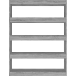vidaXL Boekenkast/kamerscherm 100x30x135 cm grijs sonoma eikenkleurig
