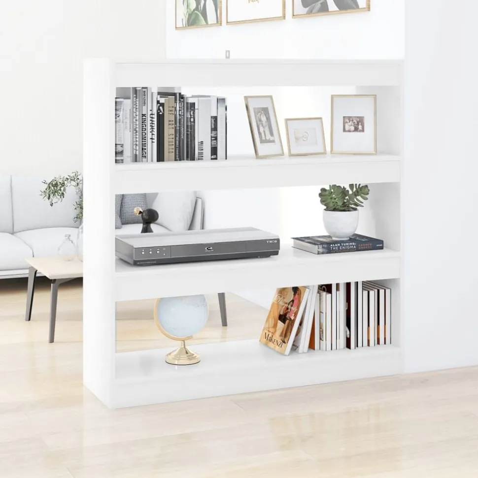 vidaXL Boekenkast/kamerscherm 100x30x103 cm wit