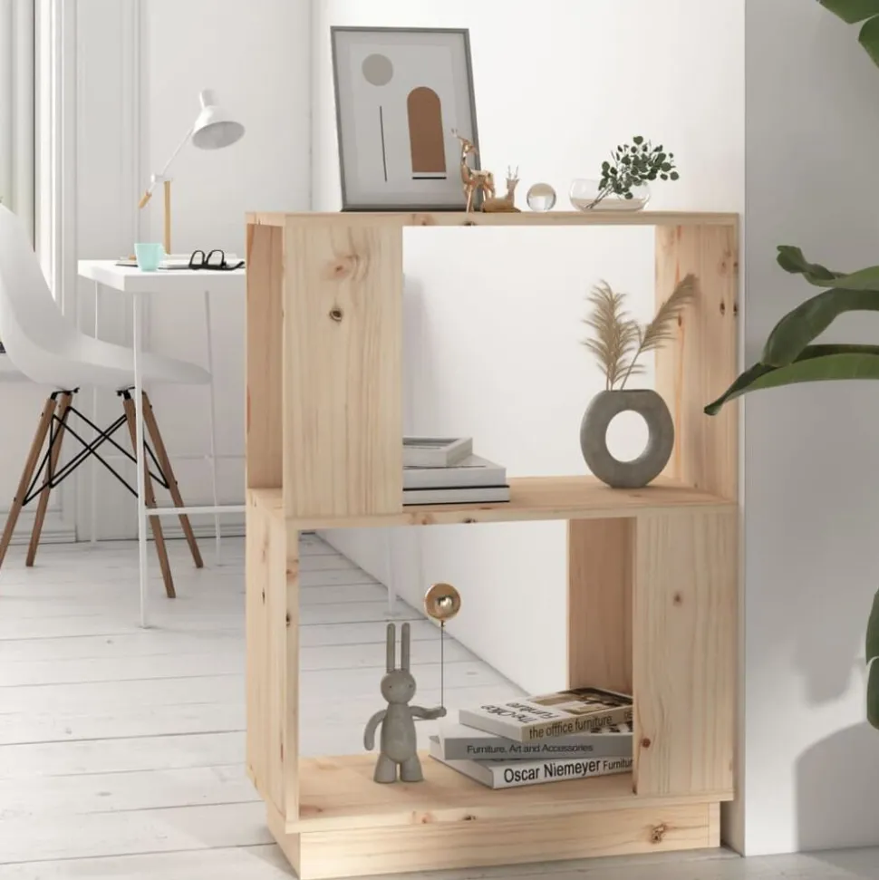 vidaXL Boekenkast/kamerscherm 51x25x70 cm massief grenenhout